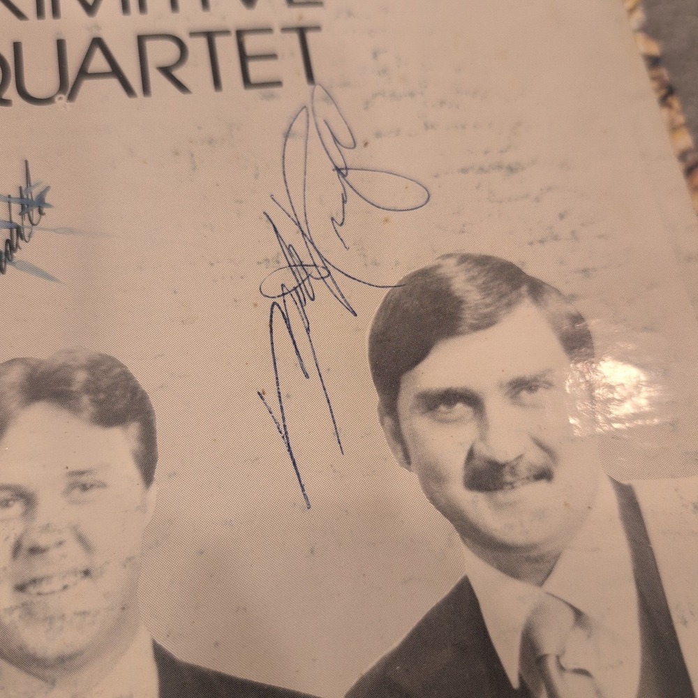 The Primitive Quartet Fallen Leaves Signed Vinyl LP Gospel Bluegrass Record VG- - Picture 4 of 5